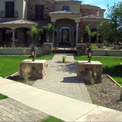 Artificial Grass Installation Haines City, Florida Landscape Rock, Front Yard Design